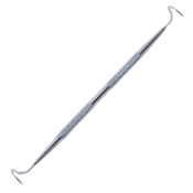 Beyer Pigtail Probe, Stainless Steel, 16mm Diameter Pigtail Curved Probes, Suture Eyes Just Back Of Blunt Ends, Round Knurled Handle, Polished Finish, Overall Length 5-3/4" (146mm) E4251CB,4825E,E4251 CB