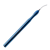 Bi-Manual Handpiece, 23ga, Curved, Irrigating 0.4mm Dual Port, Blue Color 
