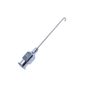 Binkhorst Hooked Cannula, 22ga, Straight, 2.5mm "J" Shaped Hook, Straight Part Of Shaft 17mm, Polished Finish, Excluding Hub Overall Length 1-1/4" (32mm) 1684446,11/8/6511,K7-5400