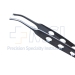 Bishop-Harmon Tissue Forceps, Curved, 0.8mm, 1 x 2 Teeth, Flat Three Hole Handle, Overall Length 3-3/8" (85mm) - 5-2611-C
