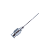 Bishop-Harmon Irrigating Cannula, 19ga, Polished Finish, Straight Shaft, Flattened Blunt Tip, Excluding Hub Overall Length 1" (25mm) 