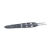 Bishop-Harmon Tissue Forceps, Straight, 0.5mm 1 x 2 Teeth, Flat Three Hole Handle, Overall Length 3-3/8" (85mm) E1501,K5-3510,9567E,K5-3510,E1501