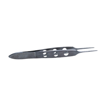 Bishop-Harmon Tissue Forceps, Straight, 0.5mm 1 x 2 Teeth, Flat Three Hole Handle, Overall Length 3-3/8" (85mm) E1501,K5-3510,9567E,K5-3510,E1501