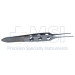 Bishop-Harmon Tissue Forceps, Straight, 0.8mm, 1 x 2 Teeth, Shorter Shafts, Flat Three Hole Handle, Overall Length 3-3/8" (85mm) - 5-2611E