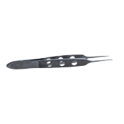 Bishop-Harmon Tissue Forceps, Straight, 0.3mm, 1 x 2 Teeth, Flat 3-Hole Handle, Overall Length 3-3/8" (85mm) 260540,5-2613,K5-3500,E1502