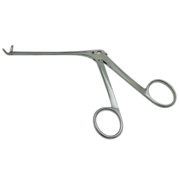 Blakesley Nasal Forceps, Angled Up 45 Degrees Cup, Fenestrated 3mm Jaws, Size 00, Shaft 4-1/2" (115mm) 