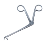 Blakesley Nasal Forceps, Angled Up 45 Degrees, Size 0, 3.5mm x 10mm Fenestrated Jaws, Working Length 4" (100mm) 