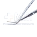Blaydes Lens Forceps, Angled, Smooth Jaws, 12mm Tip To Bend, Flat Serrated Handle, Cross Action Handle With Holes, Dull Finish, Overall Length 4-5/8" (117mm) - 5-3095-S