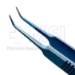 Iris Bipolar Forceps, Titanium, Angled, 0.5mm Tip, 10mm High Polish Area, Overall Length 3-3/4" (95mm) - 208-07-01A