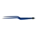 Blue Titanium Round Handle Bayonet Bipolar Forceps, 1mm Tip, Overall Length 9-1/2" (241mm) - 208-22-01A