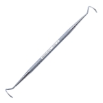 Bodian Lacrimal Pigtail Probe, Stainless Steel, 12mm Diameter Pigtail Curved Probes, Eyes 4mm Back Of Blunt Ends, Round Knurled Handle, Polished Finish, Overall Length 5-3/4" (145mm) E4250 B,E4250 B