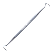 Bodian Lacrimal Pigtail Probe, Stainless Steel, 12mm Diameter Pigtail Curved Probes, Eyes 4mm Back Of Blunt Ends, Round Knurled Handle, Polished Finish, Overall Length 5-3/4" (145mm) E4250 B,E4250 B