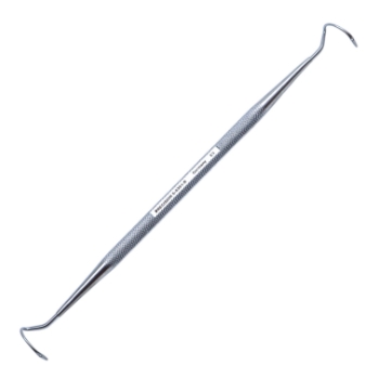 Bodian Lacrimal Pigtail Probe, Stainless Steel, 12mm Diameter Pigtail Curved Probes, Eyes 4mm Back Of Blunt Ends, Round Knurled Handle, Polished Finish, Overall Length 5-3/4" (145mm) E4250 B,E4250 B