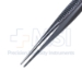 Bonaccolto Utility Forceps, Serrated Handle, Polished Finish, Straight Shafts, 16mm Long x 1.2mm Wide Platform, Lengthwise Serrated Jaws, Cross Serrated Tips, Overall Length 4-1/4" (110mm) - 5-2015