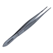 Bonaccolto Utility Forceps, Serrated Handle, Polished Finish, Straight Shafts, 16mm Long x 1.2mm Wide Platform, Lengthwise Serrated Jaws, Cross Serrated Tips, Overall Length 4-1/4" (110mm) 42125,May-15,K5-6200,08-01265,E1904