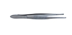 Bonaccolto Utility Forceps, Straight Shafts, 16mm x 2.4mm Platform, Lengthwise Serrated Jaws, Cross Serrated Tips, Serrated Handle, Polished Finish, Overall Length 4-1/4" (110mm) 43586,19-May,E1908