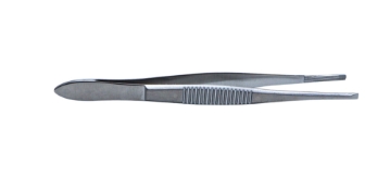 Bonaccolto Utility Forceps, Straight Shafts, 16mm x 2.4mm Platform, Lengthwise Serrated Jaws, Cross Serrated Tips, Serrated Handle, Polished Finish, Overall Length 4-1/4" (110mm) 43586,19-May,E1908