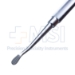 Bone File, Double Ended, #12, Bell-Shaped, Plain Serrations, Round Knurled Handle, Overall Length 7" (178mm) - F9543