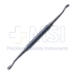 Bone File, Double Ended, #12, Bell-Shaped, Plain Serrations, Round Knurled Handle, Overall Length 7" (178mm) - F9543