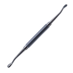 Bone File, Double Ended, #12, Bell-Shaped, Plain Serrations, Round Knurled Handle, Overall Length 7" (178mm) 
