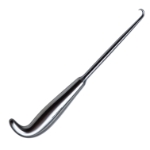 Bone Hook, Small, 6mm Height x 13mm Wide, Grip Handle, Overall Length 9" (230mm) 