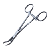 Bone Reduction Forceps, Curved, Serrated Jaws, Pointed Tips, Overall Length 5-1/2" (140mm) 