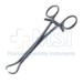 Bone Reduction Forceps, Curved Jaws, One Defined Penetrating Pointed Tip, Long Ratchet, Overall Length 6-3/4" (170mm) - D7136