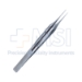 Bonn Suture Forceps, 0.12mm, 1 x 2 Teeth, Platforms Teeth Set At 90 Degrees, Ergonomic Fenestrated Handle, Overall Length 4-3/8" (110mm) - M357135