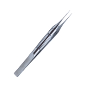 Bonn Suture Forceps, 0.12mm, 1 x 2 Teeth, Platforms Teeth Set At 90 Degrees, Ergonomic Fenestrated Handle, Overall Length 4-3/8" (110mm) 
