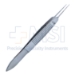 Bonn Suturing Forceps, Straight Shafts, 0.12mm Teeth, 5mm Tying Platform, Long Model, Serrated Handle, Polished Finish, Overall Length 3-3/4" (96mm) - 5-2922