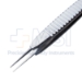 Bonn Suturing Forceps, Straight Shafts, 0.12mm Teeth, Tying Platform, Short Model, Serrated Handle, Polished Finish, Overall Length 3" (80mm) - 5-2910