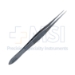 Bracken-Farkas Corneal Forceps, Neumann Modification, Straight Shafts, 0.12mm, Delicate, 1 x 2 Teeth, Serrated Handle, Stabilization Pin, Overall Length 4-1/2" (110mm)  - 5-2781-FN