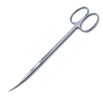 Brophy Gum Suture Scissors, Curved, Sharp / Sharp, 36mm Mid-Screw To Tip, Two Tone Finish, Overall Length 5-1/2" (139mm) 