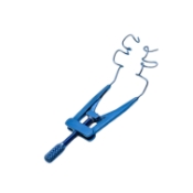 Brown Triple Post Speculum, Titanium, Open Wire, Adjustable 15mm Blades 
