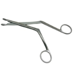 Bruening Septum Forceps, Large, Size 2, 9mm x 11mm Fenestrated Jaws, Cross Action, Working Length 4-1/3" (110mm), Overall Length 7-1/2" (191mm) 
