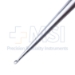 Bruns Curette, Size 0, Straight, Oval Cup, Hexagonal Solid Handle, Overall Length 9" (229mm) - D6553