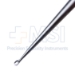 Bruns Curette, Size 4, Straight, Oval Cup, Hexagonal Solid Handle, Overall Length 9" (229mm) - D6557