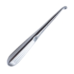 Bruns (Spratt) Curette, Size 3, Angled Forward, Oval Cup, Hollow Handle, Overall Length 6-3/4" (171mm) 
