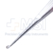 Brun (Spratt) Curette, Size 4, Angled Forward, Oval Cup, Hollow Handle, Overall Length 6-3/4" (171mm) - D6525A
