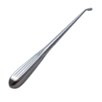Brun (Spratt) Curette, Size 3, Angled 45 Degrees, Oval Cup, Hollow Handle, Overall Length 9" (229mm) 