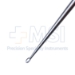 Bruns (Spratt) Curette, Size 4, Straight, Oval Cup, Hollow Handle, Overall Length 9" (229mm) - D6569
