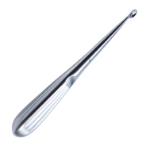 Bruns (Spratt) Curette, Size 4, Straight, Oval Cup, Hollow Handle, Overall Length 6-3/4" (171mm) 