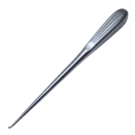Bruns (Spratt) Curette, Size 00000, Angled 45 Degrees, Oval Cup, Hollow Handle, Overall Length 9" (229mm) 