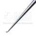 Bruns (Spratt) Curette, Size 00, Angled 45 Degrees, Oval Cup, Hollow Handle, Overall Length 9" (229mm) - D9111