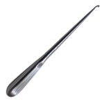 Bruns (Spratt) Curette, Size 00, Angled 45 Degrees, Oval Cup, Hollow Handle, Overall Length 9" (229mm) 