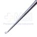 Bruns (Spratt) Curette, Size 4, Angled 45 Degrees, Oval Cup, Hollow Handle, Overall Length 9" (229mm) - D9116