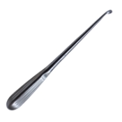 Bruns (Spratt) Curette, Size 4, Angled 45 Degrees, Oval Cup, Hollow Handle, Overall Length 9" (229mm) 