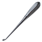 Bruns Spinal Curette, Size 2, Angled, Oval Cup, Overall Length 8" (203mm) 