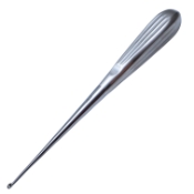 Bruns Spinal Curette, Size 00, Straight, Oval Cup, Overall Length 8" (203mm) 
