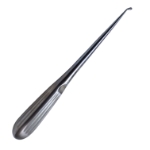 Bruns Spinal Curette, Size 000, Angled, Oval Cup, Overall Length 8" (203mm) 